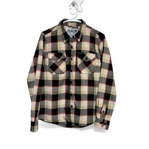 DIXXON Women’s Limited Edition Plaid Flannel Button Industrial Chic Shirt